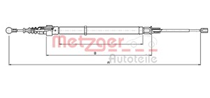 Vaijeri, käsijarru, Takana, Oikea, Vasen, SEAT,SKODA,VW, 6Q0 609 721C, 6Q0 609 721F, 6Q0 609 721G, 6Q0 609 721K, 6Q0 609 721L