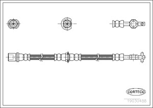 Jarruletku, Etuakseli, TOYOTA CARINA V, 9094702565
