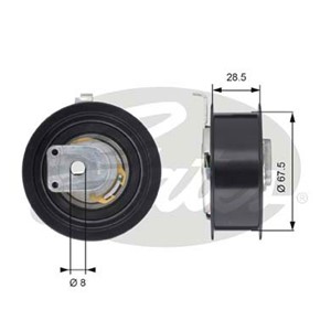 Kiristysrulla, hammashihnat, AUDI A3, A3 Sportback, A4 B6, A4 B6 Avant, VW GOLF V, TOURAN, 06D109243