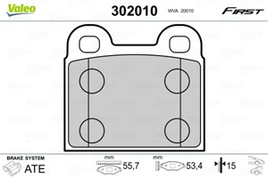Jarrupalasarja, levyjarru, Etuakseli, Taka-akseli, ALFA ROMEO,DAF,OPEL,PORSCHE,SAAB,TALBOT,VAUXHALL,VOLVO,VW, 0060712608, 0060714404, 10