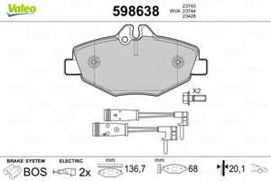 Jarrupalasarja, levyjarru, Etuakseli, MERCEDES-BENZ, 0034206520, 0034209920, 0044208720, 34206520, 34209920, 44208720, A0044208720