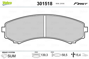 Jarrupalasarja, levyjarru, Etuakseli, MAZDA,MITSUBISHI, 4605A041, 4605A471, MN116445, MR527868, MR569592