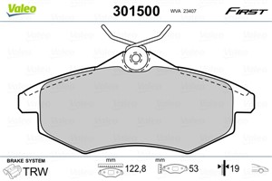 Jarrupalasarja, levyjarru, Etuakseli, CITROËN C2, C2 ENTERPRISE, C3 I, C3 II, 425236, 4252-36, 425258, 4252-58, 425345, 4253-45, 425369,
