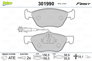 Jarrupalasarja, levyjarru, Etuakseli, ALFA ROMEO,FIAT,LANCIA, 71753039, 71753090, 71772208, 77362229, 77362231, 77362674, 77362683, 9948