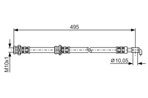 Jarruletku, Taka-akseli, vasen, NISSAN X-TRAIL, 46210 8H515, 462108H51B
