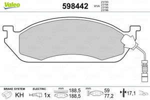 Jarrupalasarja, levyjarru, Etuakseli, MERCEDES-BENZ M-KLASS [W163], 1634200020, 1634200320, A1634200320