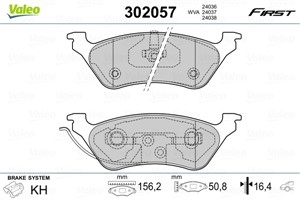 Jarrupalasarja, levyjarru, Taka-akseli, CHRYSLER VOYAGER IV, DODGE CARAVAN, 5019 805AA, 5019805AA, 5071 948AA, 5071948AA