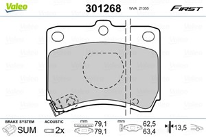 Jarrupalasarja, levyjarru, Etuakseli, KIA PRIDE, PRIDE Kombi, PRIDE Van, MAZDA 121 I, DA193328Z, DA19-33-28Z, DA193328ZA, DA19-33-28ZA,