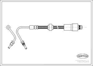 Jarruletku, Taka-akseli, vasen, RENAULT KANGOO, KANGOO Express, 8200058949