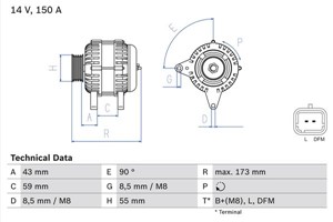 Laturi, NISSAN,RENAULT, 23100 00QBB, 23100 00QBJ, 77 01 474 326, 77 01 476 808, 77 11 135 112, 77 11 497 098, 771113112, 82 00 122 976