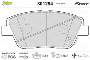 Jarrupalasarja, levyjarru, Etuakseli, HYUNDAI ELANTRA Sedan V, KIA OPTIMA, 581012TA50, 58101-2TA50, 581013QA50, 58101-3QA50, 581013XA00,