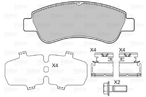 Jarrupalasarja, levyjarru, Etuakseli, CITROËN,DS,OPEL,PEUGEOT, 1610489680, 1611140680, 1611293980, 1613192280, 1614005880, 1617292380, 1