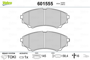 Jarrupalasarja, levyjarru, Etuakseli, FORD RANGER, MAZDA B-SERIE, BT-50 Pick-up, 1356600, 1360290, 1891191, 3M352001BA, 4432201, UMY1332