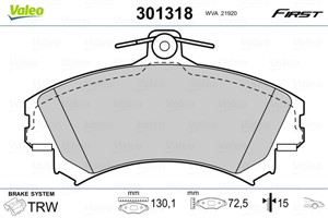 Jarrupalasarja, levyjarru, Etuakseli, MITSUBISHI,PROTON,SMART,VOLVO, 3345670.8, 33456708, 4544200920, 4605A734, MR235557, MR249241, MR40
