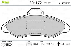 Jarrupalasarja, levyjarru, Etuakseli, FORD, 1015598, 1048309, 1133748, 6180371, 6500952, 6500954, 6704271, 6962492, 7075049, 7075050, 91