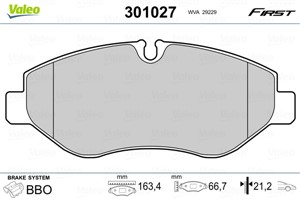 Jarrupalasarja, levyjarru, Etuakseli, IVECO, 42555881, 42561355, 42576975, 5801268962, 5801268964