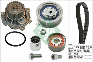 Vesipumppu + jakohihnasarja, AUDI A3, A3 Sportback, A4 B6, A4 B6 Avant, VW GOLF V, TOURAN, 06B 109 244, 06B 121 011 C, 06B 121 011 CV, 0