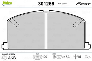 Jarrupalasarja, levyjarru, Etuakseli, TOYOTA, 04465-01010, 04465-10040, 04465-12010, 04465-12020, 04465-12030, 04465-12040, 04465-12090,
