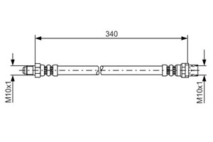 Jarruletku, Edessä, Takana, Oikea, Vasen, MERCEDES-BENZ, 129 428 10 35, A 129 428 10 35
