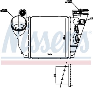 Välijäähdytin, AUDI,SEAT,SKODA,VW, 1J0.145.803 E, 1J0.145.803 M, 1J0145803AA, 1J0145803E, 1J0145803M
