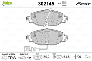 Jarrupalasarja, levyjarru, Etuakseli, SEAT,VW,SKODA,AUDI, 5Q0698151, 5Q0698151A, 5Q0698151B, 5Q0698151D, 5Q0698151F, 5Q0698151G, 5Q06981