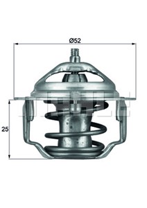 Termostaatti, jäähdytysneste, CHRYSLER,DAIHATSU,HONDA,HYUNDAI,MAZDA,MITSUBISHI,PROTON,SUZUKI,TOYOTA, 1757074001, 17570-74001, 17570A7400