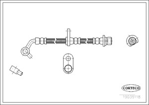 Jarruletku, Takana, Vasen, HONDA FR-V, 01468-SJF-010