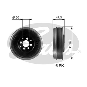 Hihnapyörä, kampiakseli, AUDI,SEAT,SKODA,VW, 038105243