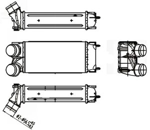 Välijäähdytin, CITROËN,DS,PEUGEOT, 1363 024, 1440H9, 1640 921, 1657 523
