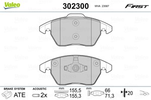 Jarrupalasarja, levyjarru, Etuakseli, AUDI A1, A1 Sportback, SEAT IBIZA IV, IBIZA SC IV, IBIZA ST IV, VW POLO V, POLO Van, 8X0698151