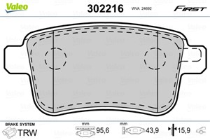 Jarrupalasarja, levyjarru, Taka-akseli, MERCEDES-BENZ,NISSAN,RENAULT, 4154210410, 4406000Q3B, 44060-00Q3B, 4406000Q3E, 44060-00Q3E, 4406
