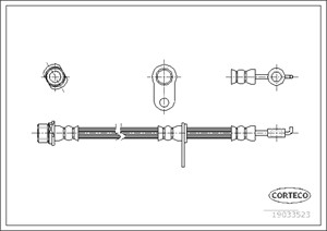 Jarruletku, Etuakseli, oikea, Oikea, TOYOTA AVENSIS VERSO, 9094702C77