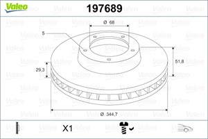 Jarrulevy, Etuakseli, AUDI A4 B8, A4 B8 Avant, A5, A5 Cabriolet, A5 Sportback, Q5, 8K0615301B, 8K0615301E, 8K0615301K, 8K0615301M, 8K061