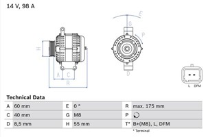Laturi, DACIA,RENAULT, 77 00 101 274, 77 00 421 477, 77 01 476 810, 77 11 134 564, 82 00 030 635, 82 00 103 726, 82 00 727 051