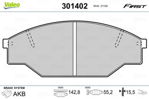 Jarrupalasarja, levyjarru, Etuakseli, TOYOTA,VW, 04465-26010, 04465-26210, 04465-26230, 04465-26330, 04465-35320, 04491-26030, 04491-260