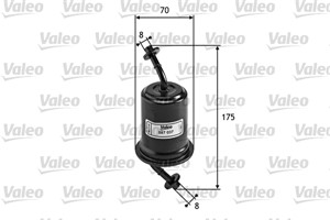 Polttoainesuodatin, KIA,MAZDA, 0 K201 20 490, 0K201-20-490, 0K240-20-490, B 6BF-13480, B 6BF-20490 A, B 6BF-20490, B P01-20490 A, B3H720