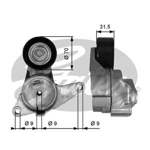 Kiristysrulla, moniurahihna, ALFA ROMEO,BUICK,CADILLAC,CHEVROLET,GMC,OPEL,SAAB,VAUXHALL, 12575509, 12626644, 12630590, 48 17 877, 6 36 5