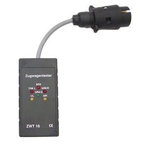 Vetokoukun valotesteri ZWT16 (12V 7-nap. (ISO1724))