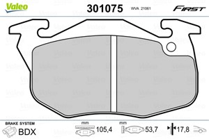Jarrupalasarja, levyjarru, Etuakseli, CITROËN SAXO, SAXO Hatchback van, RENAULT RAPID Skåp/stor limousine, 425137, 4251-37, 425140, 4251