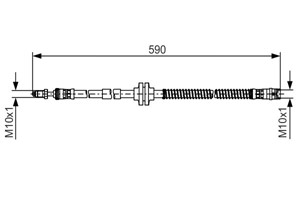Jarruletku, etuakseli molemminpuoleinen, VW AMAROK, AMAROK Flak/chassi, 2H0 611 701 B, 2H0 611 701