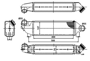 Välijäähdytin, FORD TRANSIT Buss, TRANSIT Flak/chassi, TRANSIT Skåp, TRANSIT TOURNEO Buss, 1401393480, 1671443, 1C159L440BA, 1C159L440BB