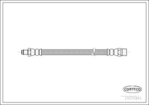 Jarruletku, Etuakseli, Pyörän puoli, MERCEDES-BENZ SPRINTER 4-t Skåp [B904], V-KLASS [638/2], 6384282135, A6384282135