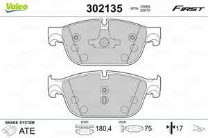 Jarrupalasarja, levyjarru, Etuakseli, CITROËN,DS,PEUGEOT, 1610104080, 1611839380, 425473, 4254-73
