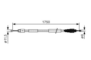 Vaijeri, käsijarru, Takana, Oikea, Vasen, PORSCHE CAYENNE, VW TOUAREG, 7L0 609 721 A, 955 424 141 10, 955 424 141 11