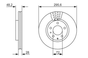 Jarrulevy, Etuakseli, MAZDA CX-7, L2063325X, L206-33-25XA, L2143325X