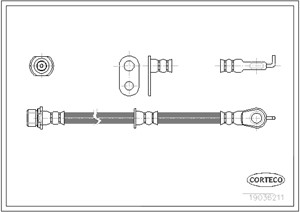Jarruletku, Etuakseli, oikea, TOYOTA YARIS, 9008094204, 9094702A45