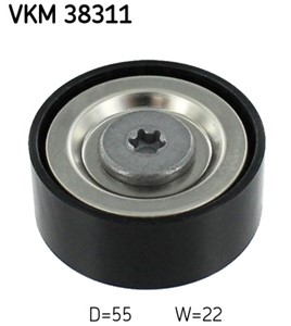 Ohjainrulla, moniurahihna, Oikea, ylä, Oikea, Yläpuolella, MINI,TOYOTA, 11 28 7 823 380, 16630-WA010
