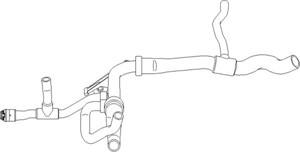 Jäähdyttimen letku, Alla, OPEL VECTRA B, VECTRA B Halvkombi, VECTRA B Kombi, VAUXHALL VECTRA, 13 36 127, 90530253