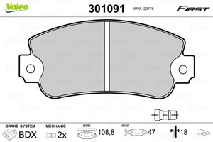 Jarrupalasarja, levyjarru, Etuakseli, ABARTH,FIAT,LANCIA,SEAT, 5888575, 5892309, 5892310, 5951660, 5951671, 71748384, 792561, 792589, 79