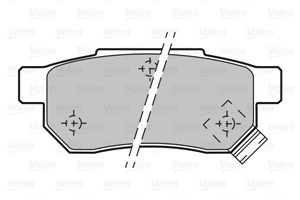 Jarrupalasarja, levyjarru, Taka-akseli, ACURA,HONDA,LOTUS,MG,ROVER, 06022-SP8-000, 43022SE0505, 43022-SE0-505, 43022SE0506, 43022-SE0-50